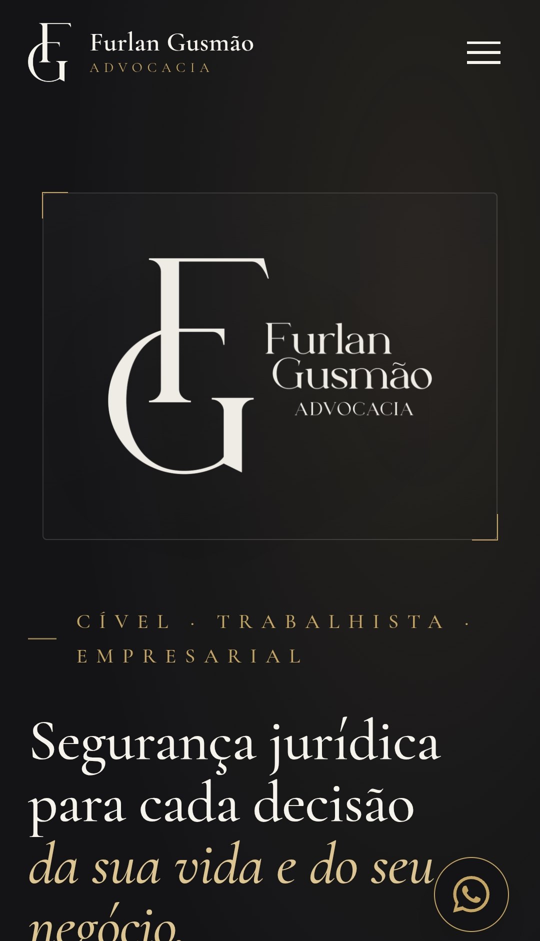Pré-visualização do site Furlan Gusmão